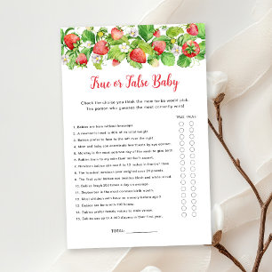 Strawberry True or False Baby Shower Game