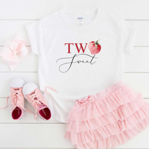 Strawberry two sweet birthday toddler T-Shirt