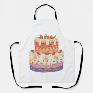 Strawberry two-tier cake apron