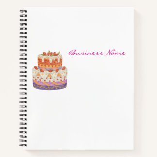 Strawberry two-tier cake notebook
