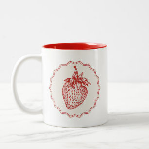 Strawberry Two-Tone Coffee Mug