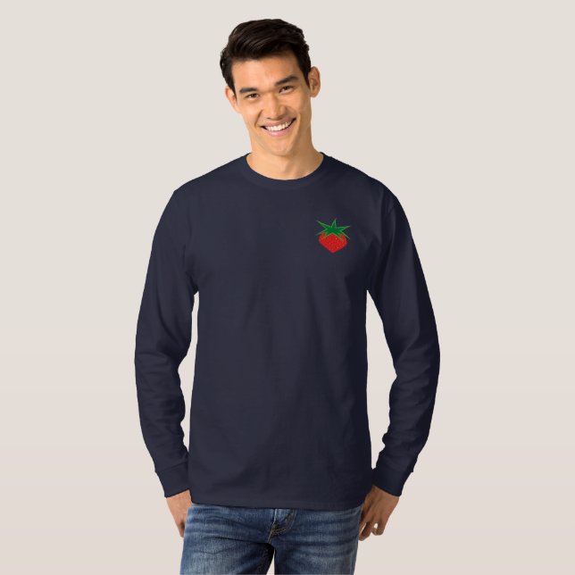 Strawberry Unisex Long Sleeve Shirt (Front Full)