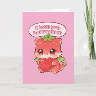 Strawberry Valentine Holiday Card