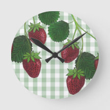 Strawberry Vine Acrylic Wall Clock