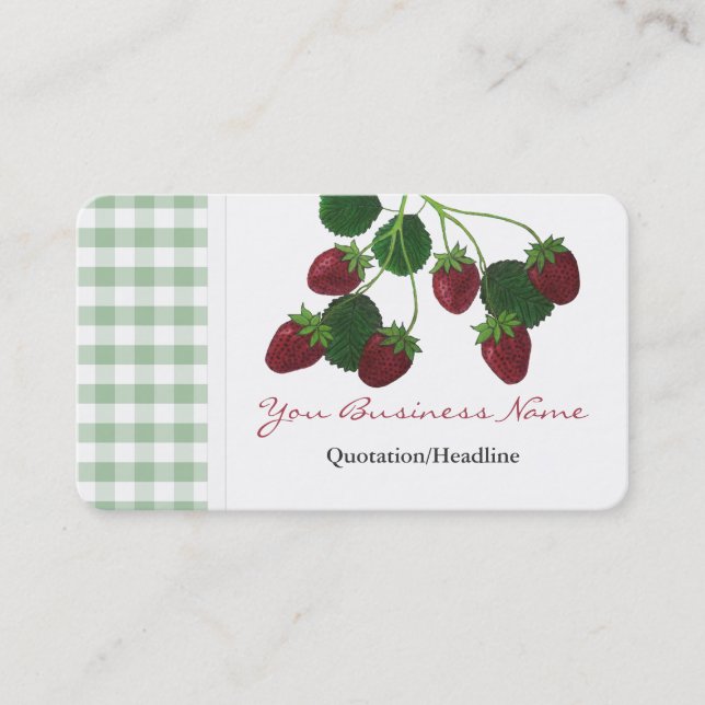 Strawberry Vine Business Cards (Front)