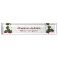 Strawberry Vine Desk Nameplate