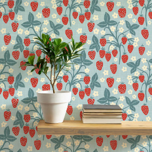 Strawberry Vine Heritage Cottage Style Wallpaper