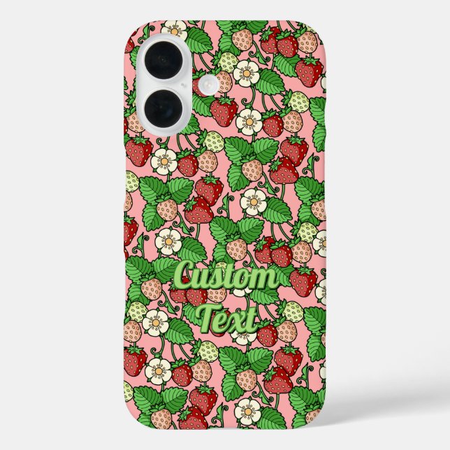 Strawberry Vine Pattern Case-Mate iPhone Case (Back)