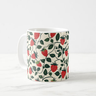 Strawberry Vine Pattern Coffee Mug