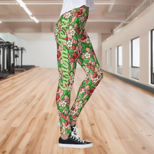 Strawberry Vine Pattern Leggings