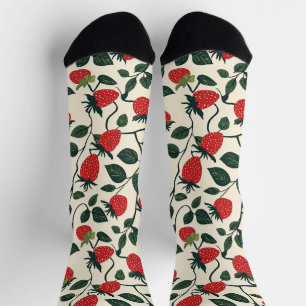 Strawberry Vine Pattern Socks