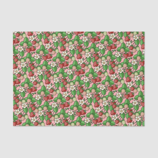 Strawberry Vine Pattern Tissue Paper (Front)