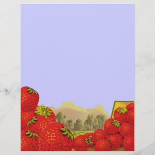 Strawberry Vintage Crate Art Flyer