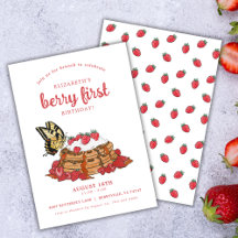 Strawberry Waffles Brunch | Berry First Birthday