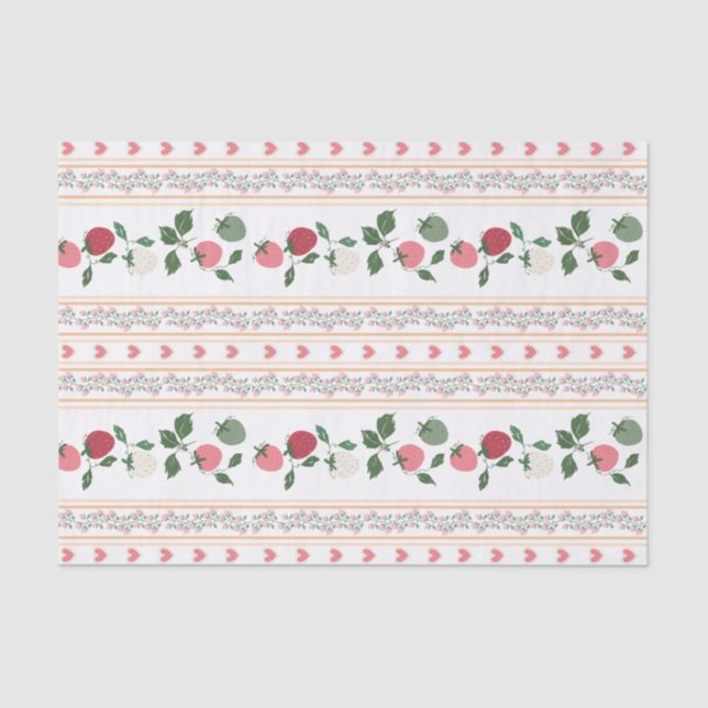 Strawberry Wallpaper - Greta Tissue Paper (Front)
