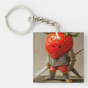 Strawberry Warrior Key Ring