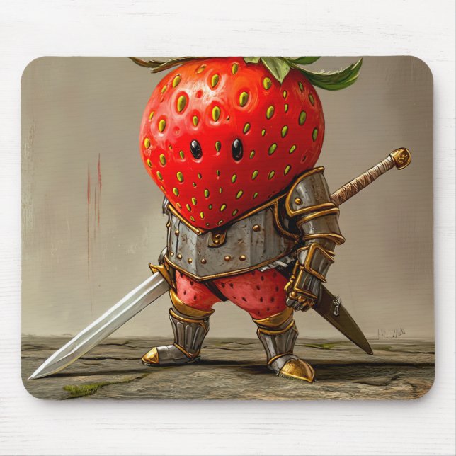 Strawberry Warrior Mouse Mat (Front)