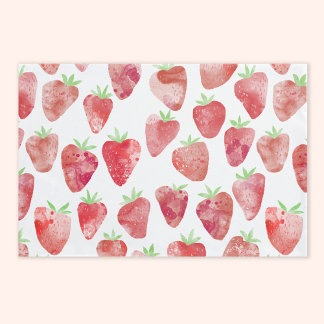 Strawberry Watercolor Pillowcase