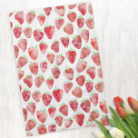 Strawberry Watercolor Tea Towel<br><div class="desc">Sweet,  fresh and fruity watercolor strawberry design. Original art by Nic Squirrell</div>