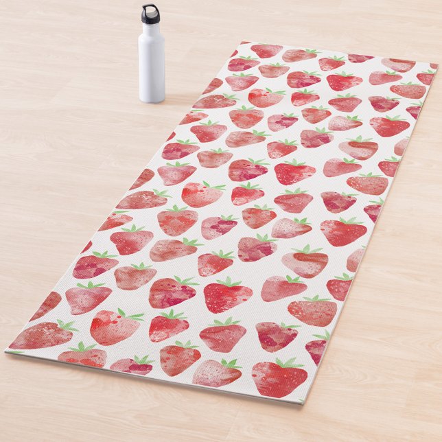 Strawberry Watercolor Yoga Mat (Creator Uploaded)