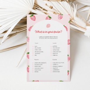 Strawberry What Is In Your Purse Baby Shower Game