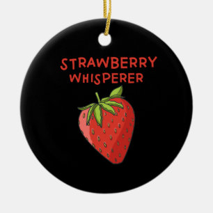 Strawberry Whisperer Ceramic Tree Decoration