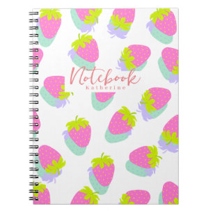 Strawberry White Notebook