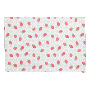 Strawberry White. Pillowcase