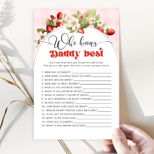 Strawberry Who knows daddy best baby shower game