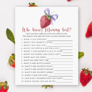 Strawberry - Who knows mummy best