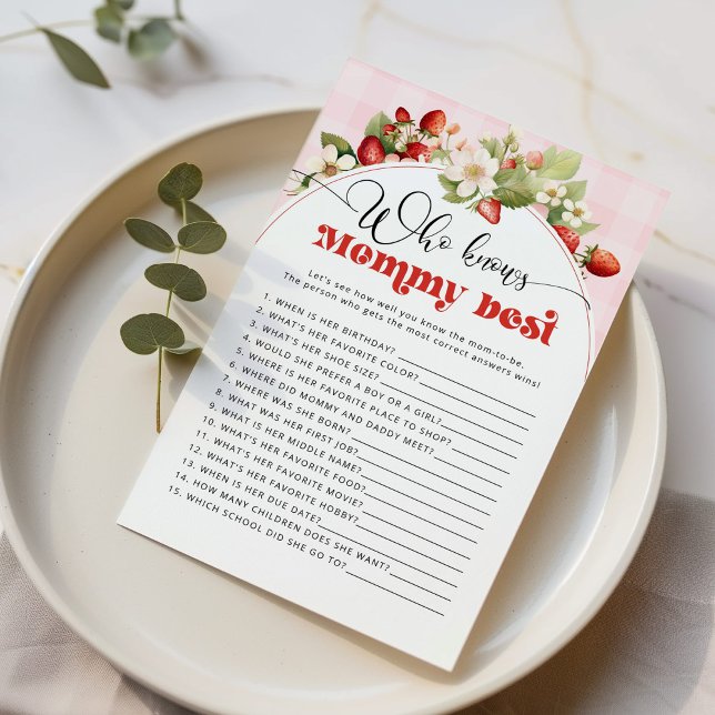 Strawberry Who knows mummy best shower game (Creator Uploaded)