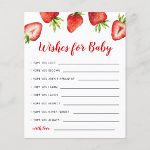 Strawberry Wishes for Baby Card