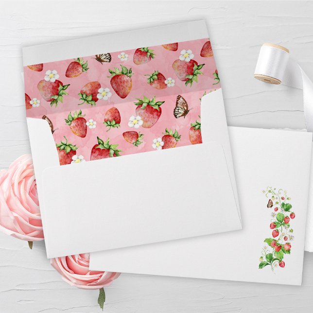 Strawberry with butterfly envelope (Creator Uploaded)