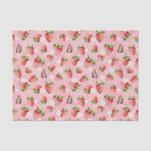 Strawberry with Butterfly Tissue Paper