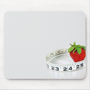 Strawberry with Tape Measure Mouse Mat