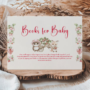 Strawberry Woodland Baby Shower Books for Baby  Enclosure Card