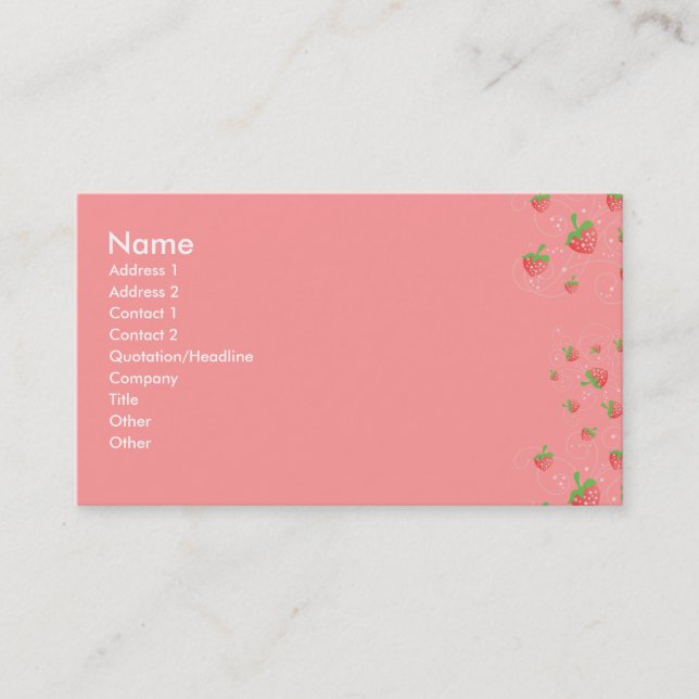 Strawberry Works Business Card (Front)