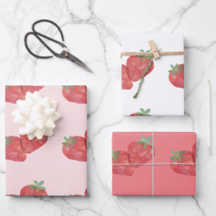 Strawberry wrapping paper