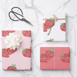 Strawberry wrapping paper