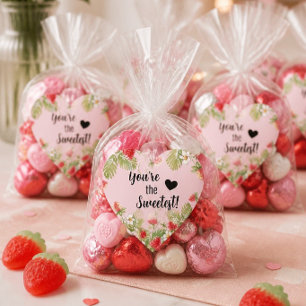 Strawberry You're the Sweetest Heart Sticker