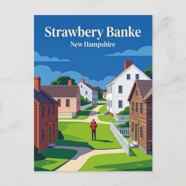 Strawbery Banke Museum USA Postcard (Front)