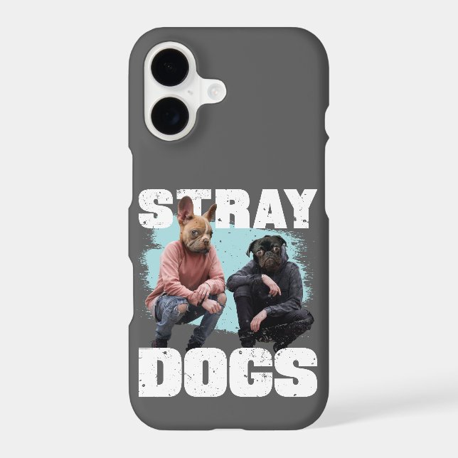STRAY DOGS FUNNY PEOPLE WITH DOGS HEADS  iPhone CASE (Back)