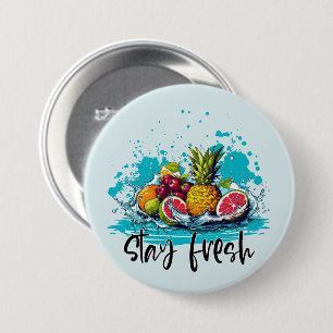 Stray Fresh - Summer - Watercolor Tropical Fruits 7.5 Cm Round Badge
