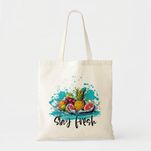 Stray Fresh - Summer - Watercolor Tropical Fruits Tote Bag