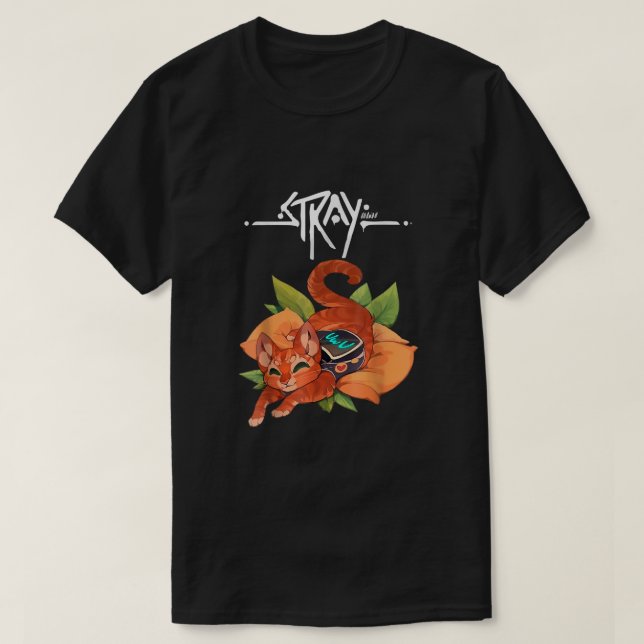 Stray Game Stray Video Game Funny Cat Game  T-Shirt (Design Front)