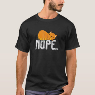 Stray Ginger Orange Cat Cute Sleeping Pet Kitty T-Shirt