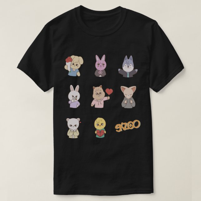 Stray Kids SKZOO - Valentines Ver. Sticker.png T-Shirt (Design Front)