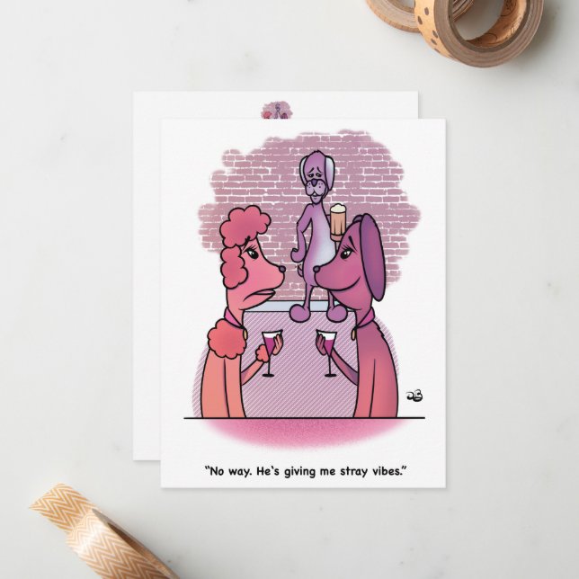 Stray Vibes Card (Front/Back In Situ)