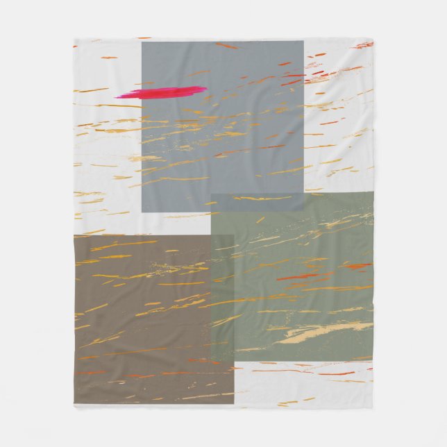Streak Squares Fleece Blanket (Front)