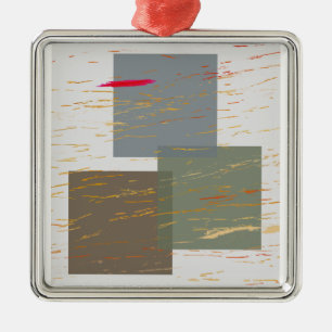 Streak Squares Metal Tree Decoration